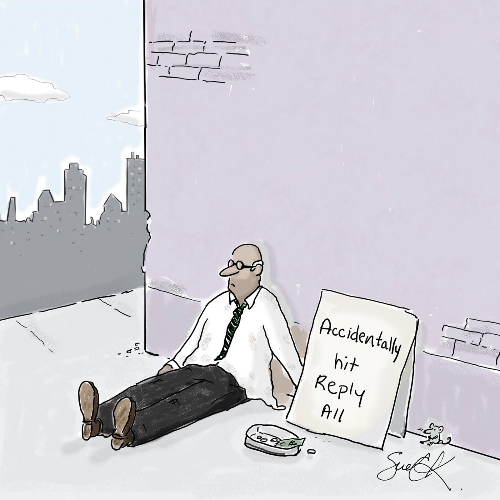 Double check all emails cartoon
