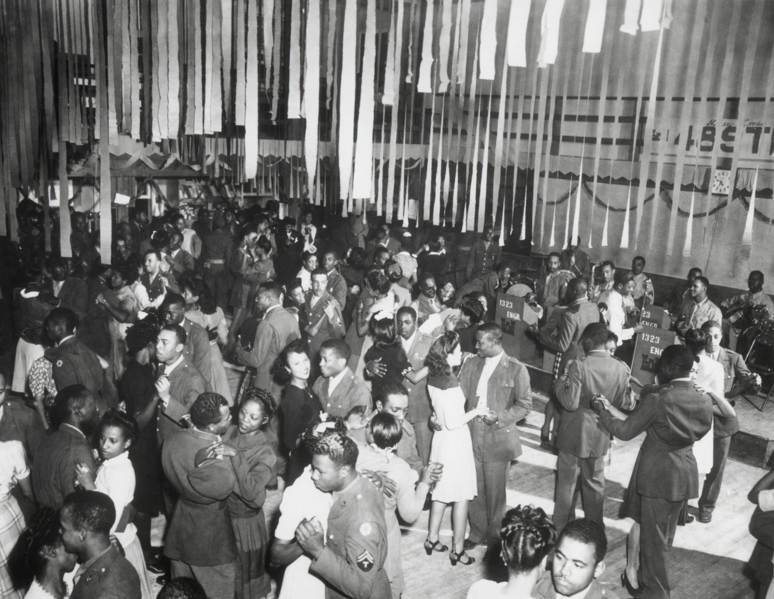 Mandatory Credit: Photo by Everett/Shutterstock (10305091a) Christmas Dance at the African American Service Club #3, Camp Swift, Texas. The dance was sponsored by the 1323rd Engineers. Historical Collection