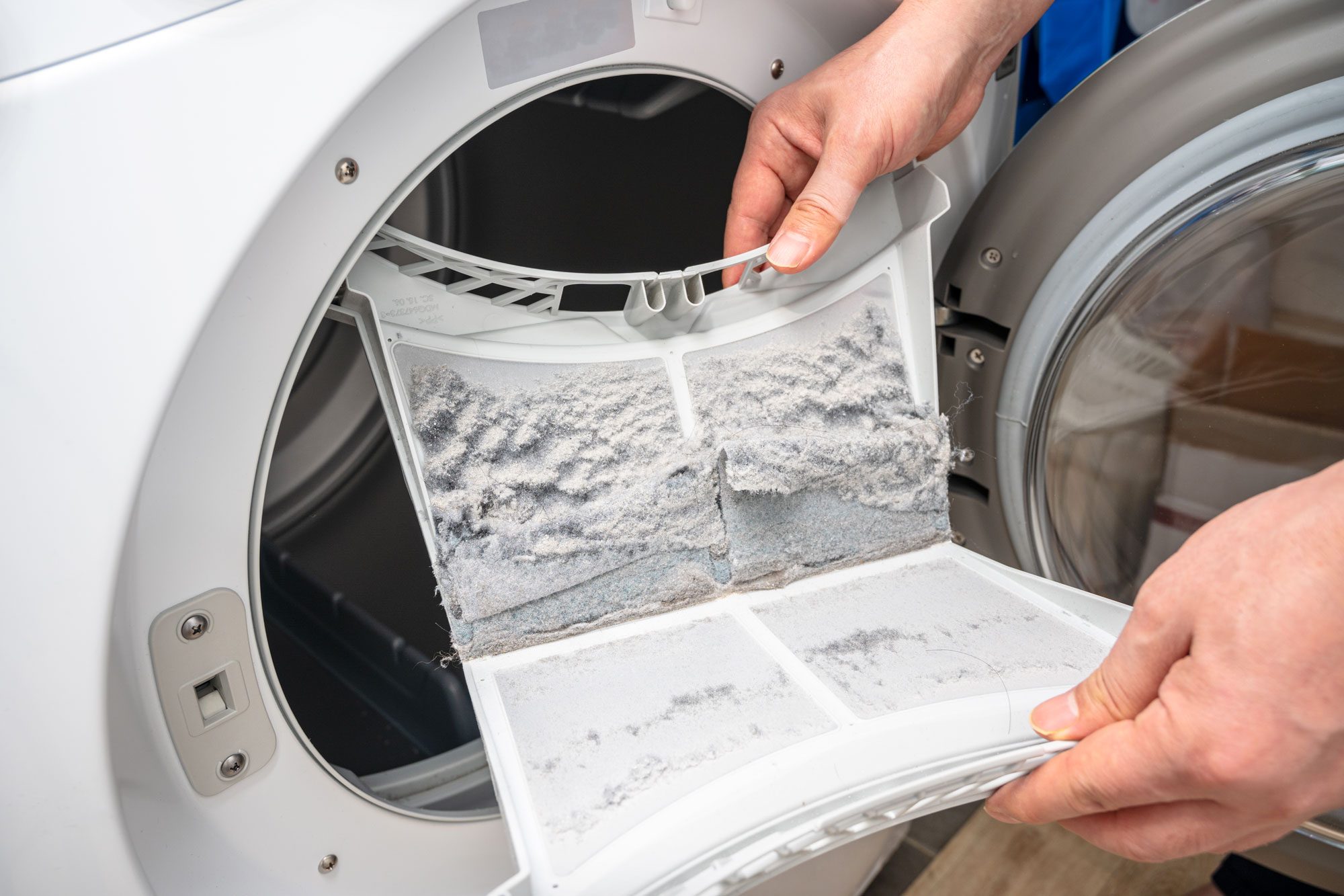 Dust And Dirt Trapped By The Clothes Dryer Filter