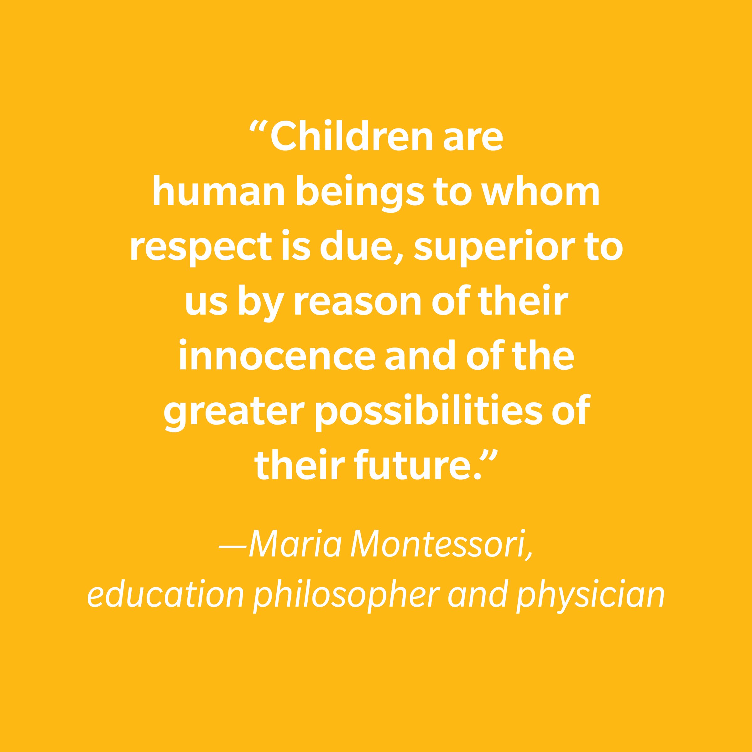 Maria Montessori Inspiring Kids' Quotes