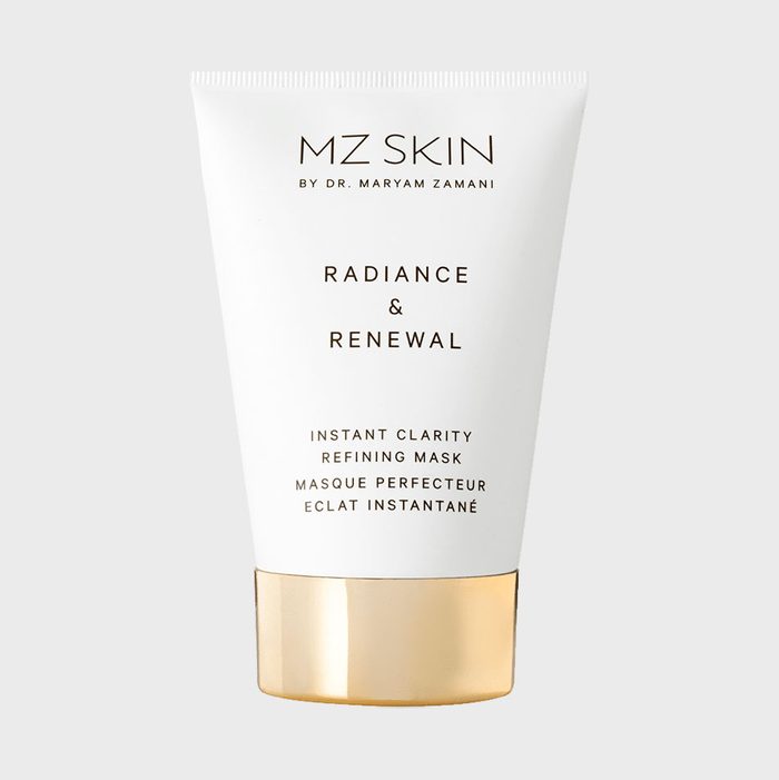 A white skincare tube labeled 