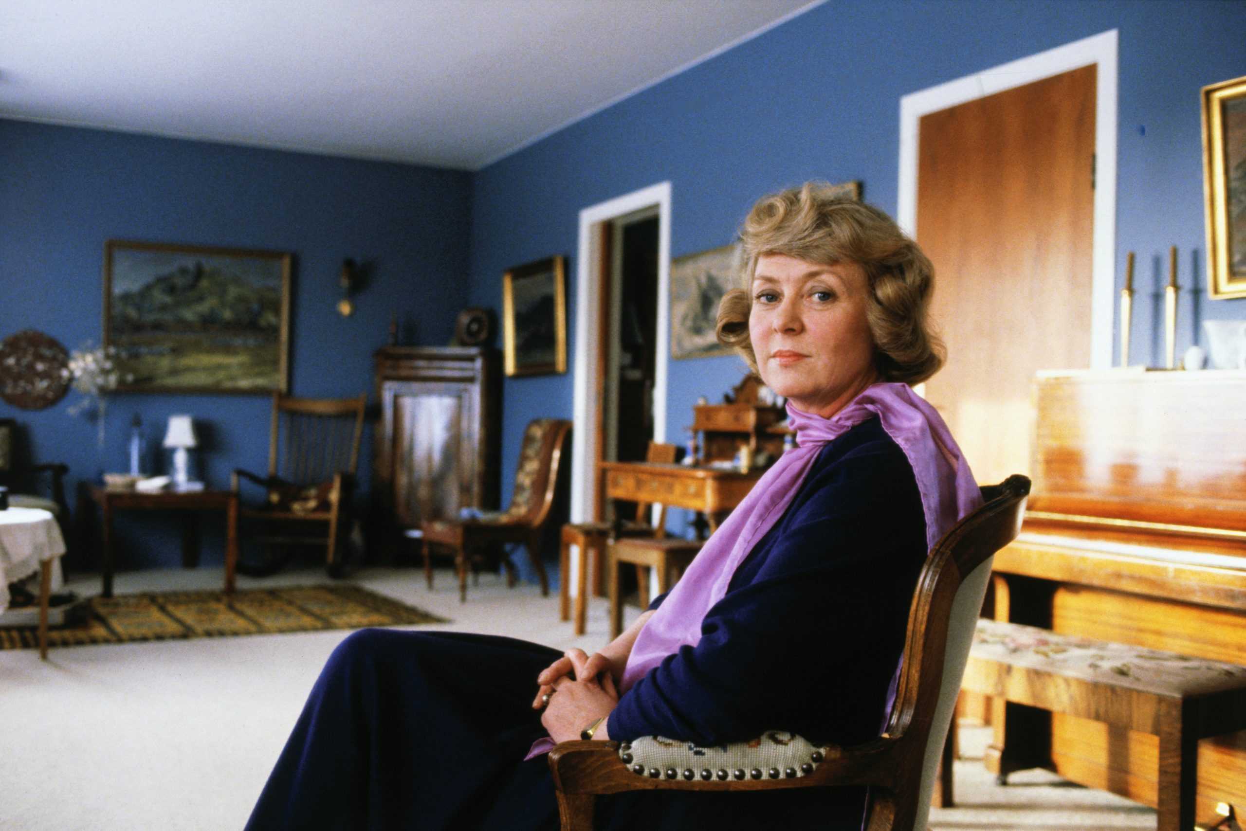 The first women president of Iceland, Vigdis Finnbogadottir, in 1980.