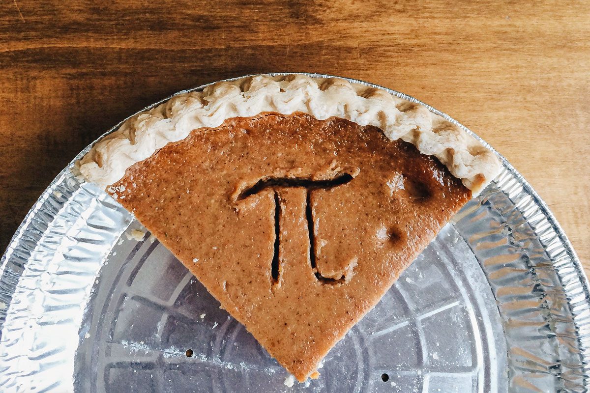 Pumpkin Pie With Pi Symbol