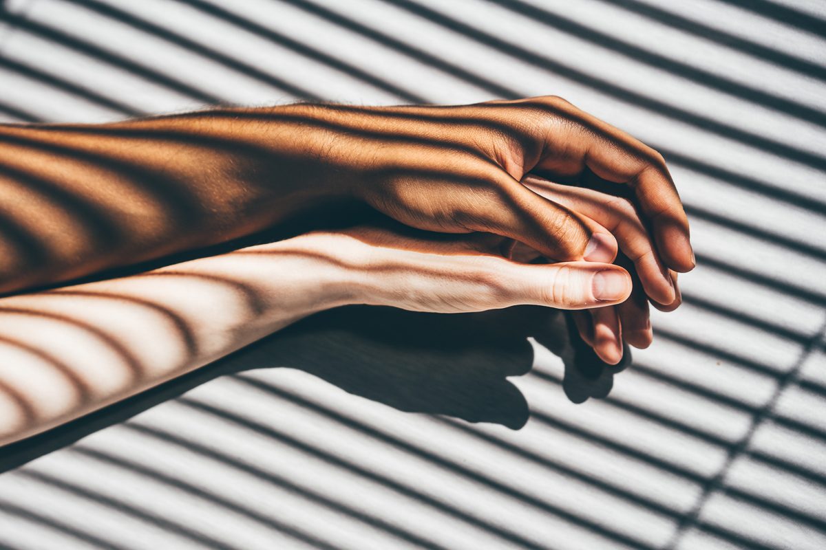 couple holding hands