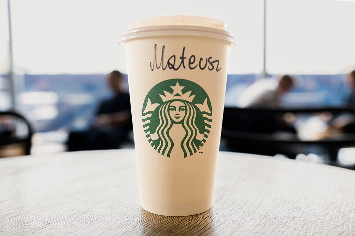 Starbucks Coffee on a table